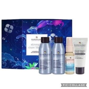Pureology 4-Piece Mini On-The-Go Strength Cure Blonde Kit - For Travel Or Trying